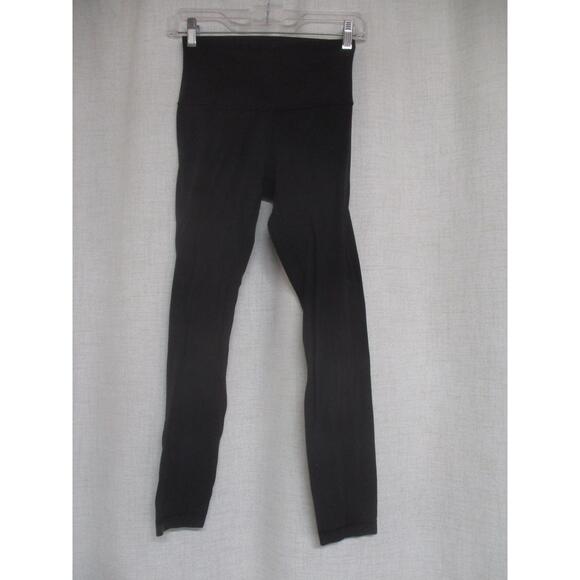 LULULEMON Black High Waist Performance Yoga Leggings pants Sz 4 - Picture 1 of 6